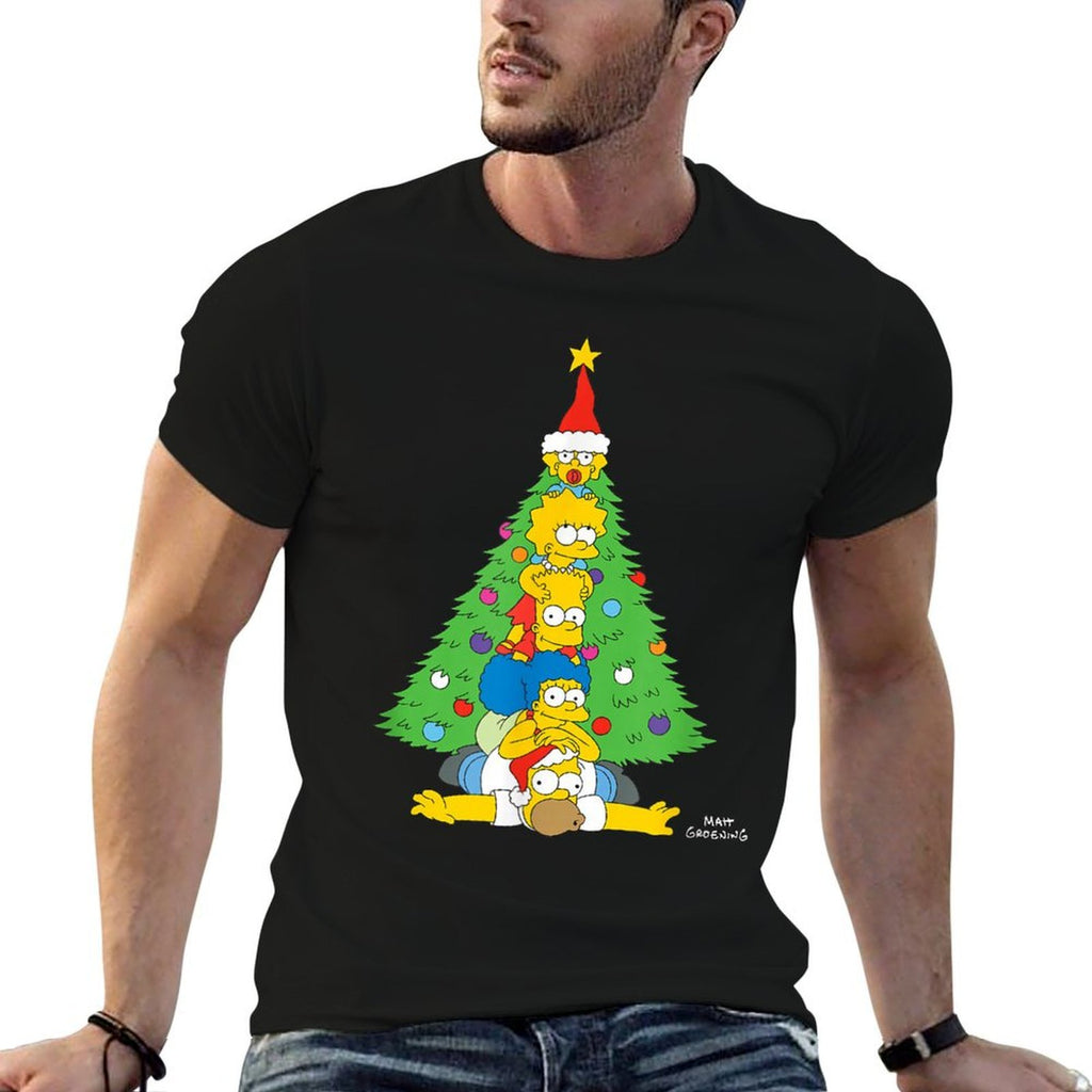 The Simpsons Holiday Family Christmas Tree Stack  Breathable T-Shirt