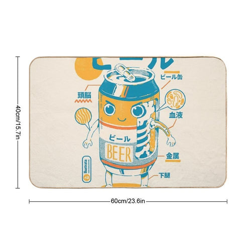 Beer Can X-Ray  Slip-Resistant Bath Mat
