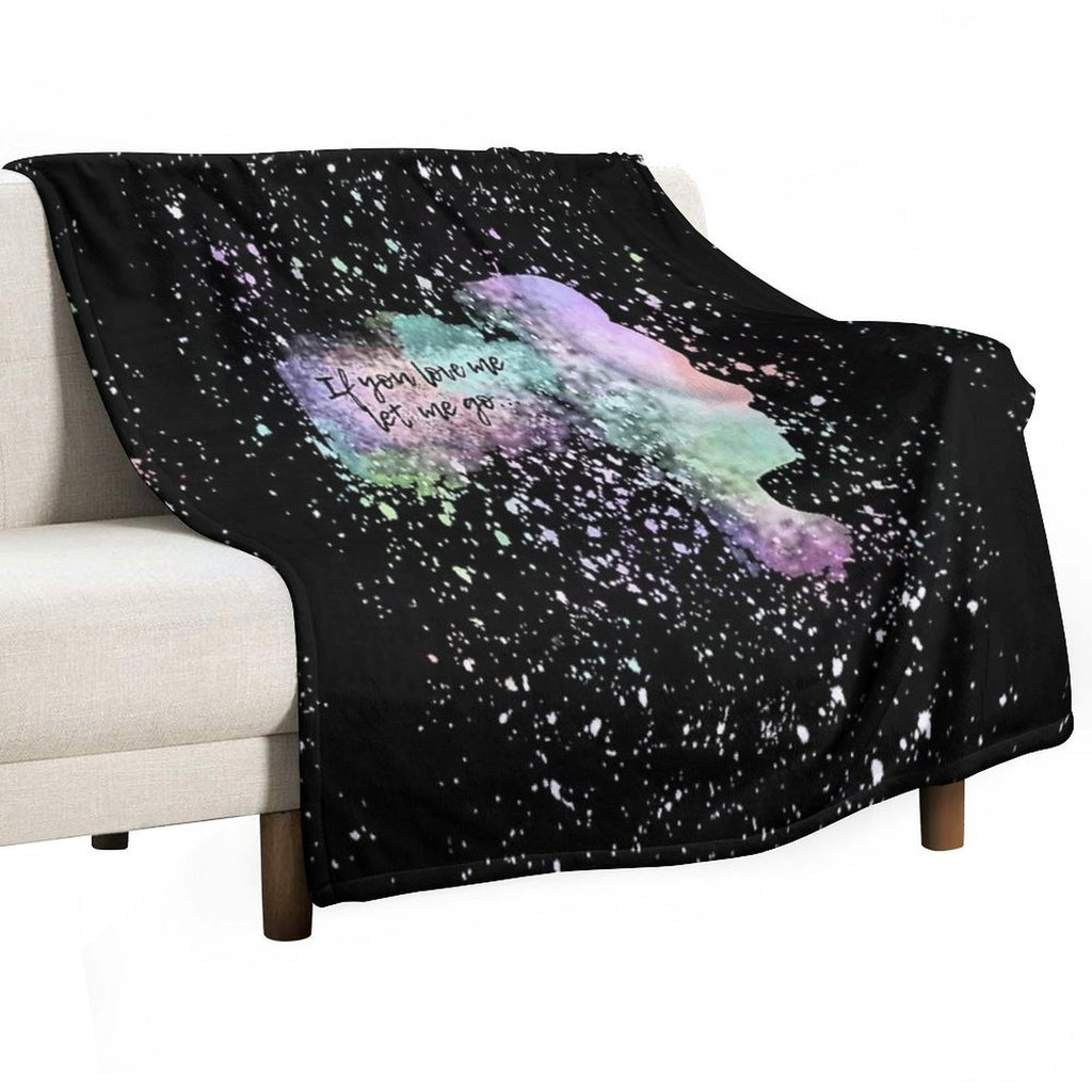 If You Love Me Rainbow Splatter Paint Versatility Throw Blanket