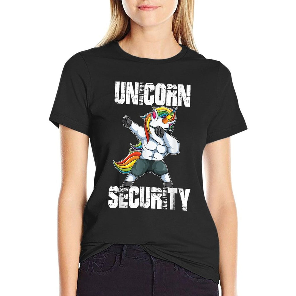 Unicorn Security Dad Mom Daughter Adult Unicorn Costume  Relaxed-fit T-Shirt