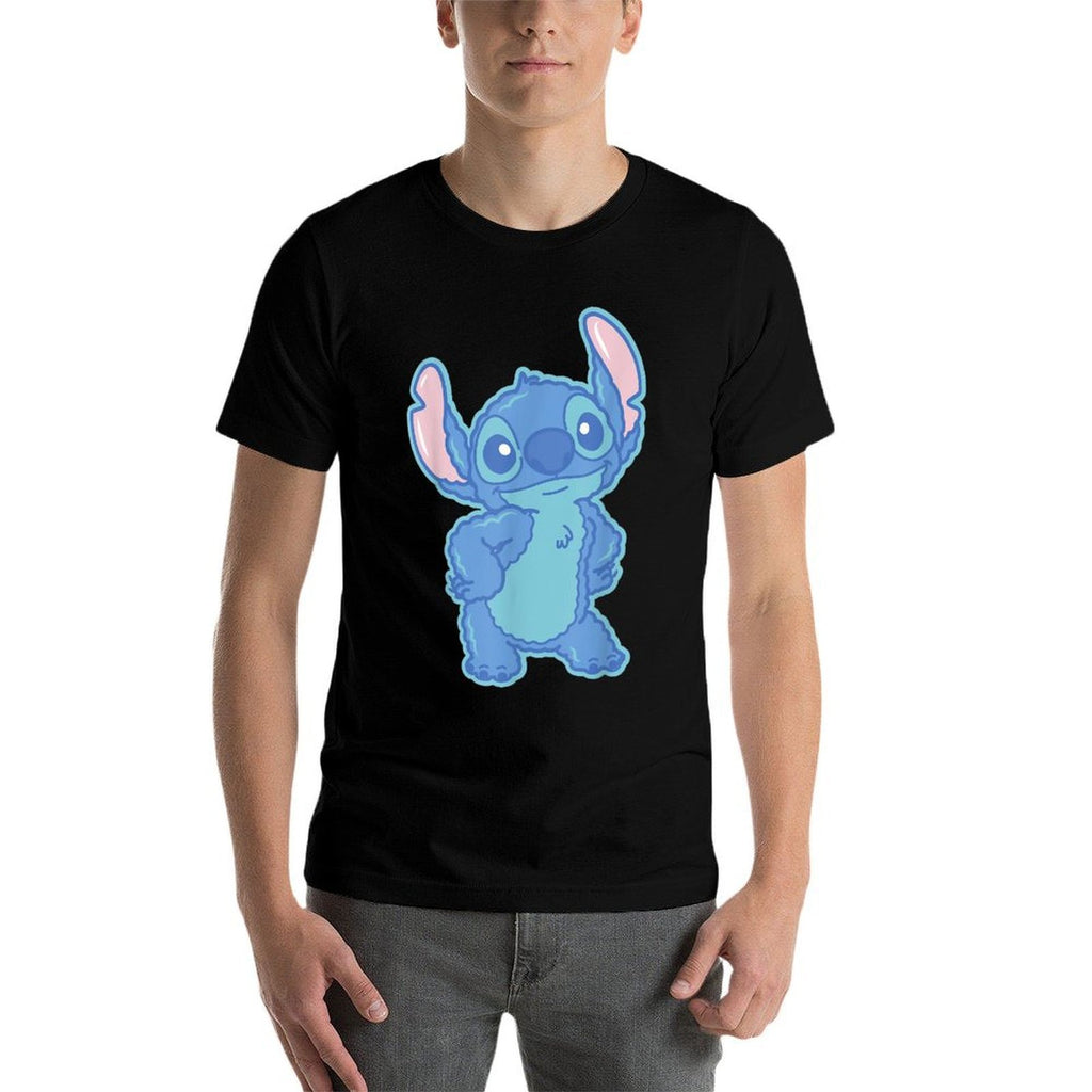 Disney Lilo  Stitch Fluffy Cute Pose Stitch  Durable T-Shirt