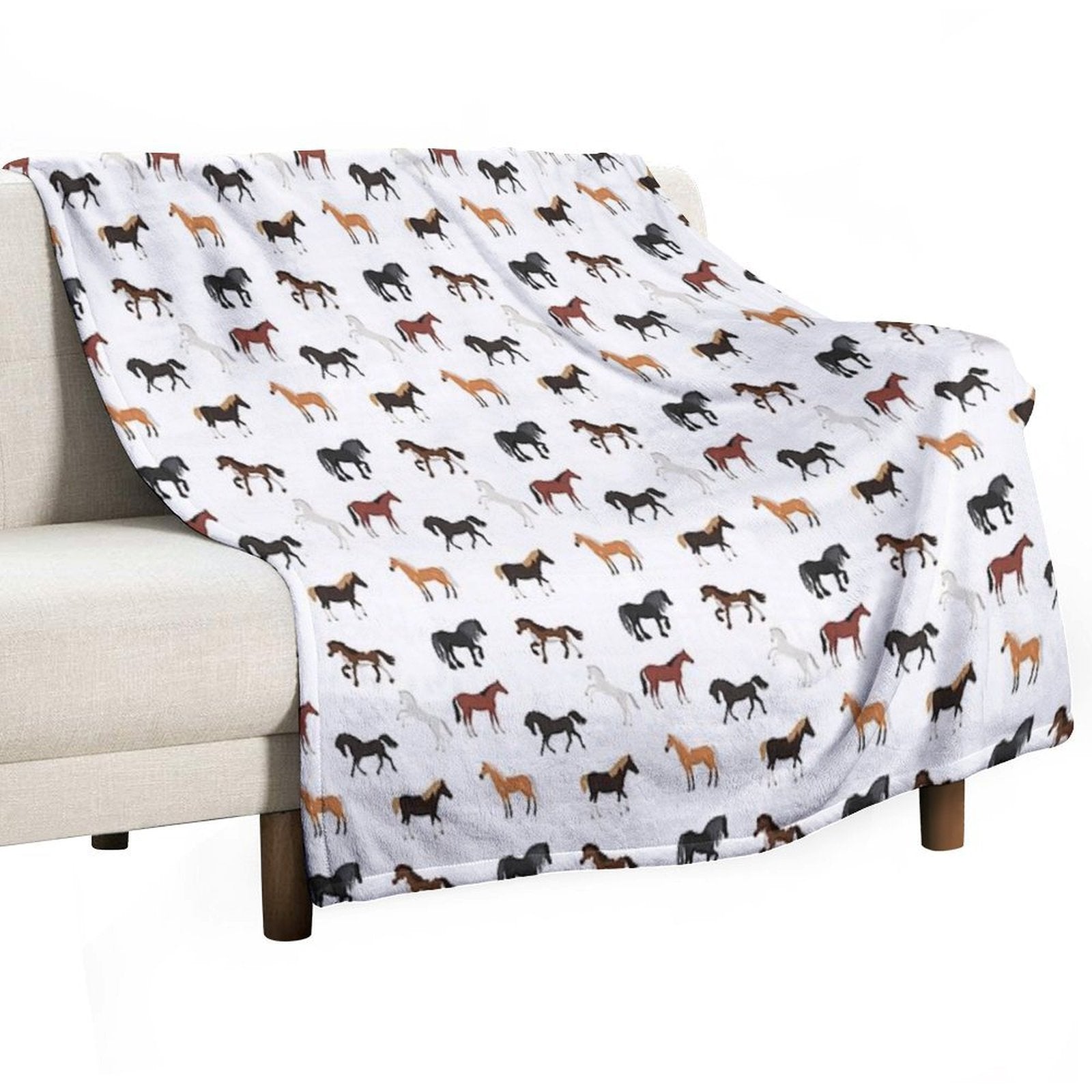Love Of Beautiful Horses Velvety-soft Throw Blanket