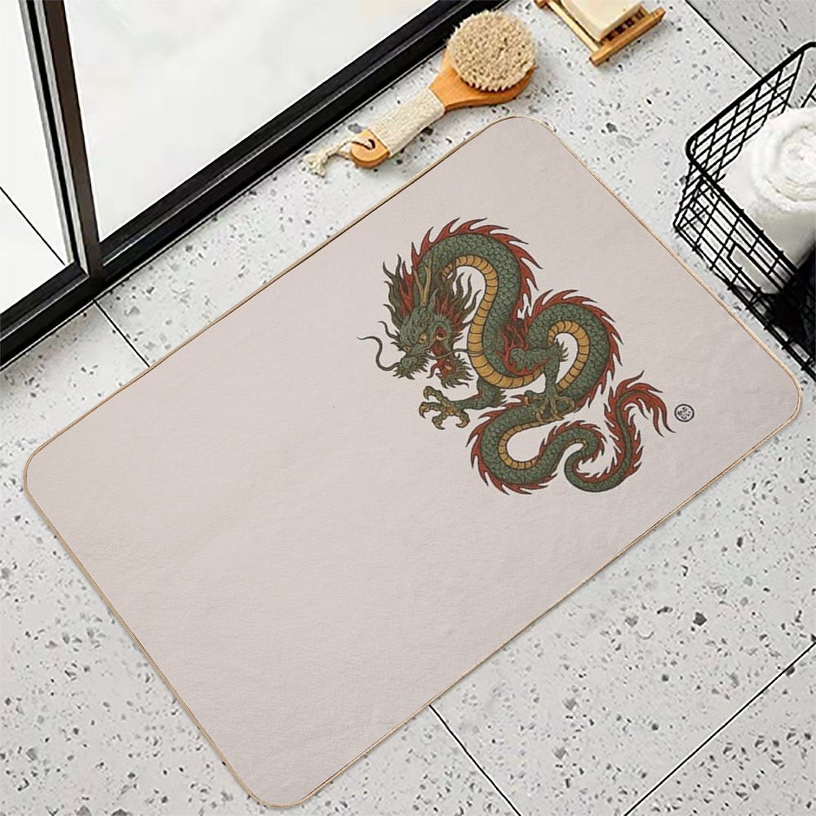 Japanese Serpentine Dragon  Toxin-Free Bath Mat