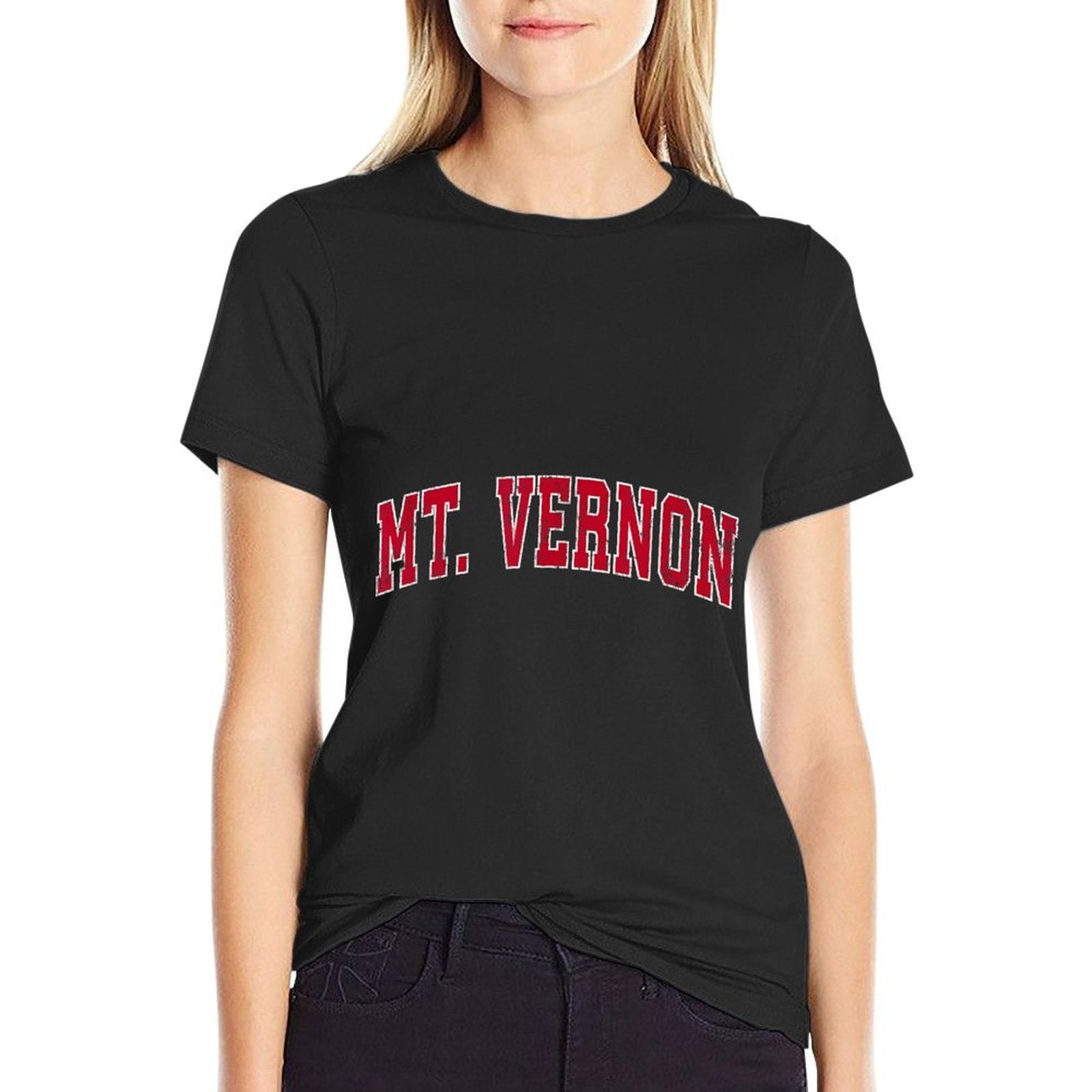 Mt. Vernon Illinois IL Vintage Sports Design Red Design  Soft T-Shirt