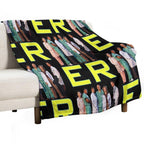 E.R. 90s CAST YOUNG GEORGE CLOONEY TRIBUTE Wrinkle-free Throw Blanket