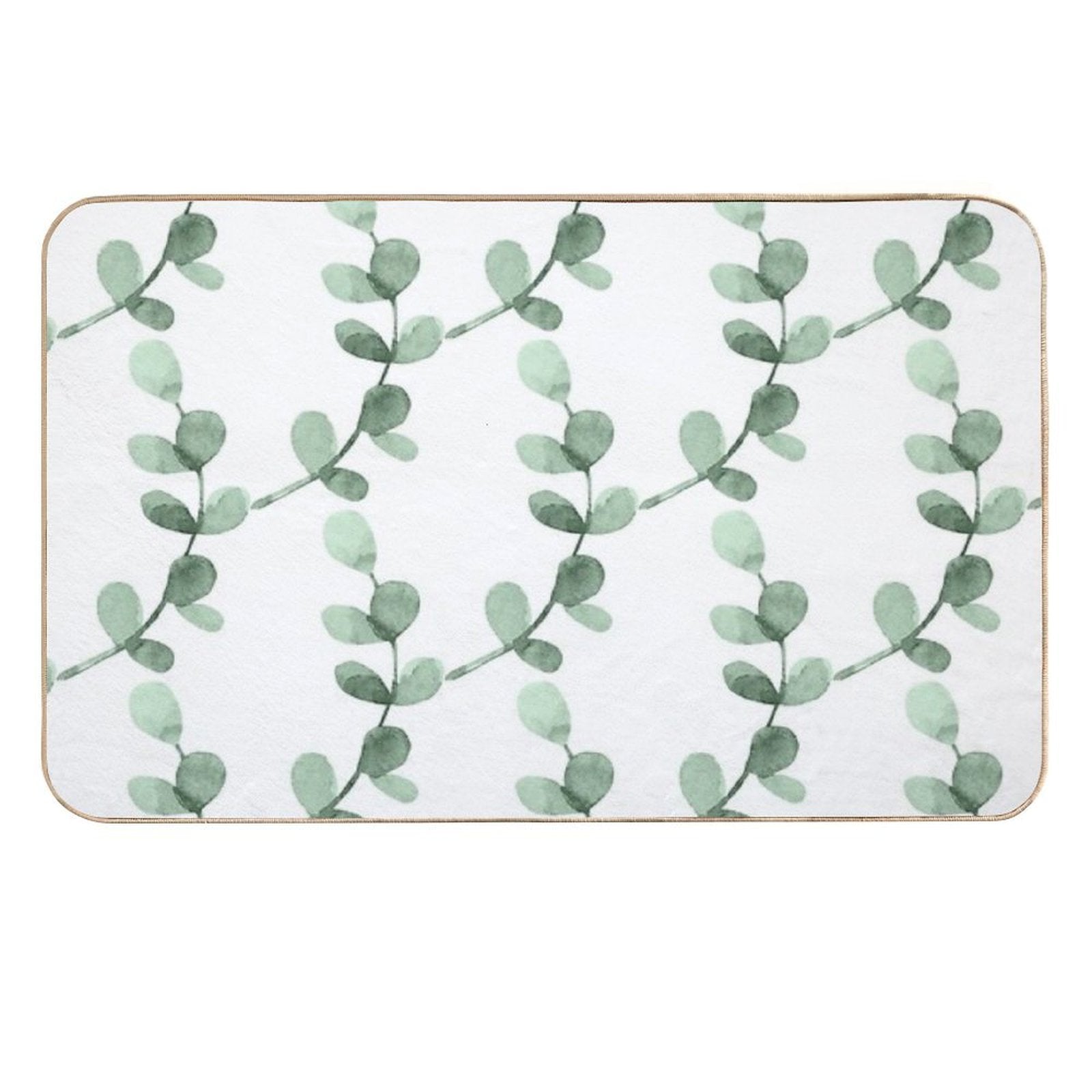 Simple Eucalyptus Pattern  Repositionable Bath Mat