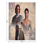 Jamie And Claire FraserOutlander Wedding Eco-conscious Throw Blanket