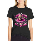 Cute Dance Cappuccino Ballerina Funny Coffee Meme Design  Quick-drying T-Shirt