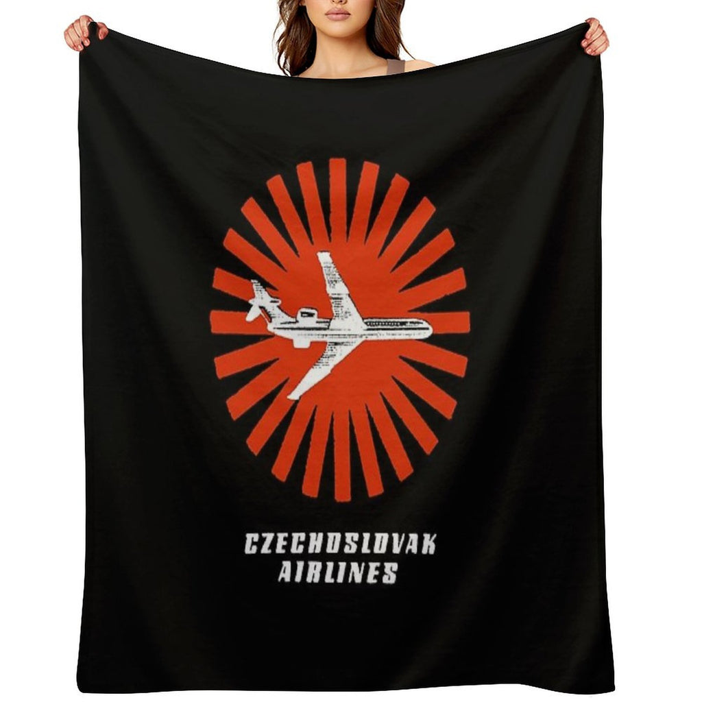 CZECHOSLOVAK AIRLINES - LOGO Anti-pilling Throw Blanket