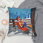 Alpine Chic Poster Soft Gift Ready Throw Pillow