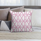Pink Chinoiserie Pagoda Print Soft Anti-Pilling Throw Pillow