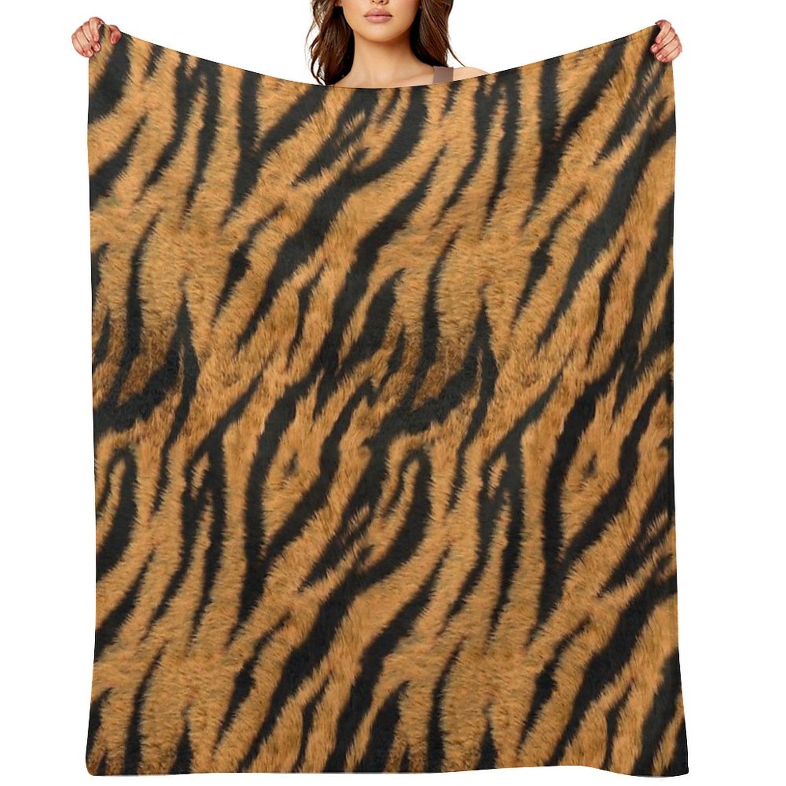 Tiger Stripe Cover Plush Throw Blanket