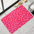 Leopard Print Pink And Red Colours  Eco-Friendly Bath Mat