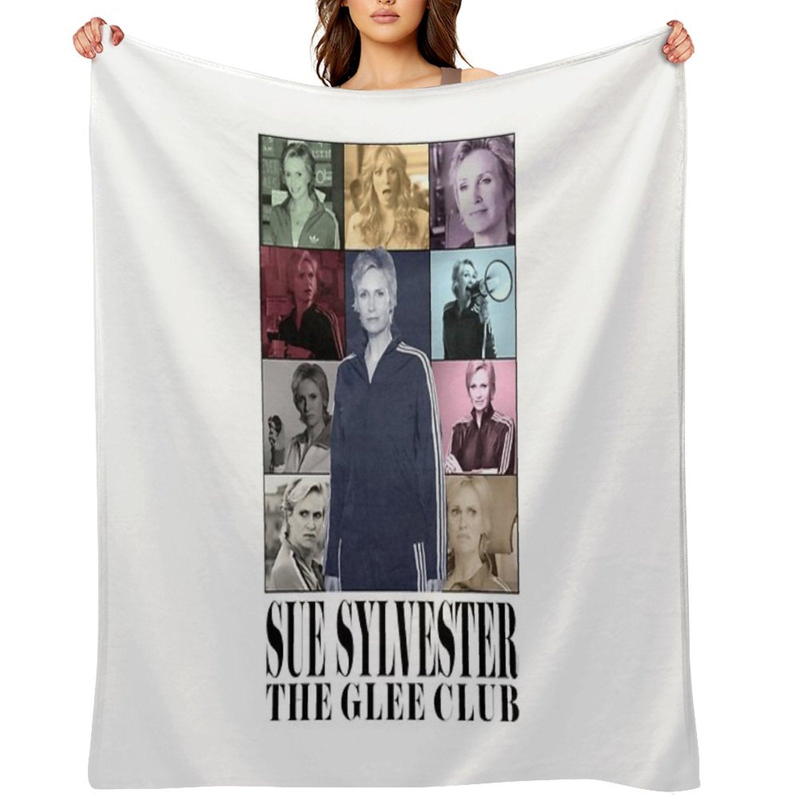 Sue Sylvester Eras Sustainable Throw Blanket