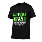 Support Squad Sunflower Hair Mental Health Awareness  Stretchy T-Shirt