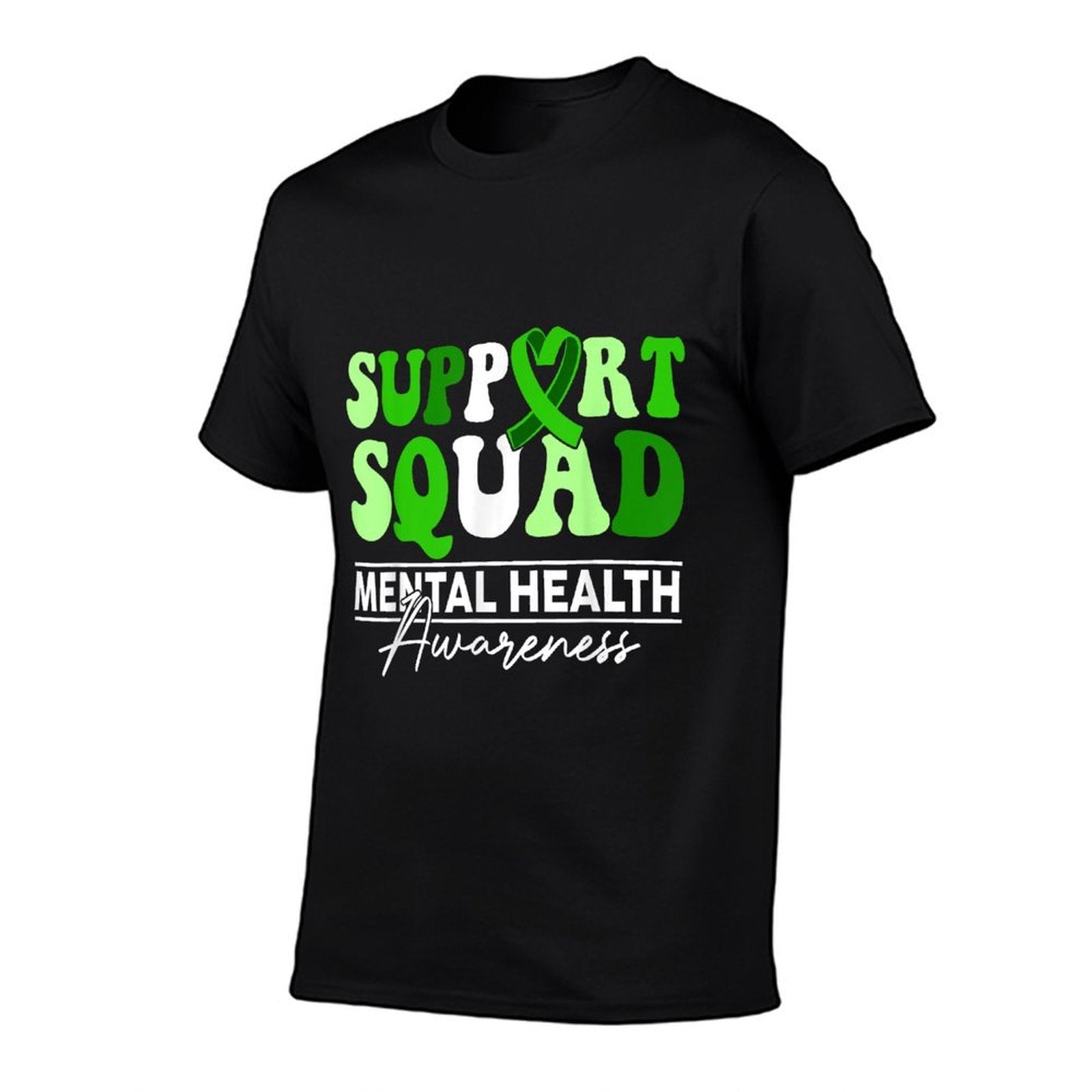 Support Squad Sunflower Hair Mental Health Awareness  Stretchy T-Shirt