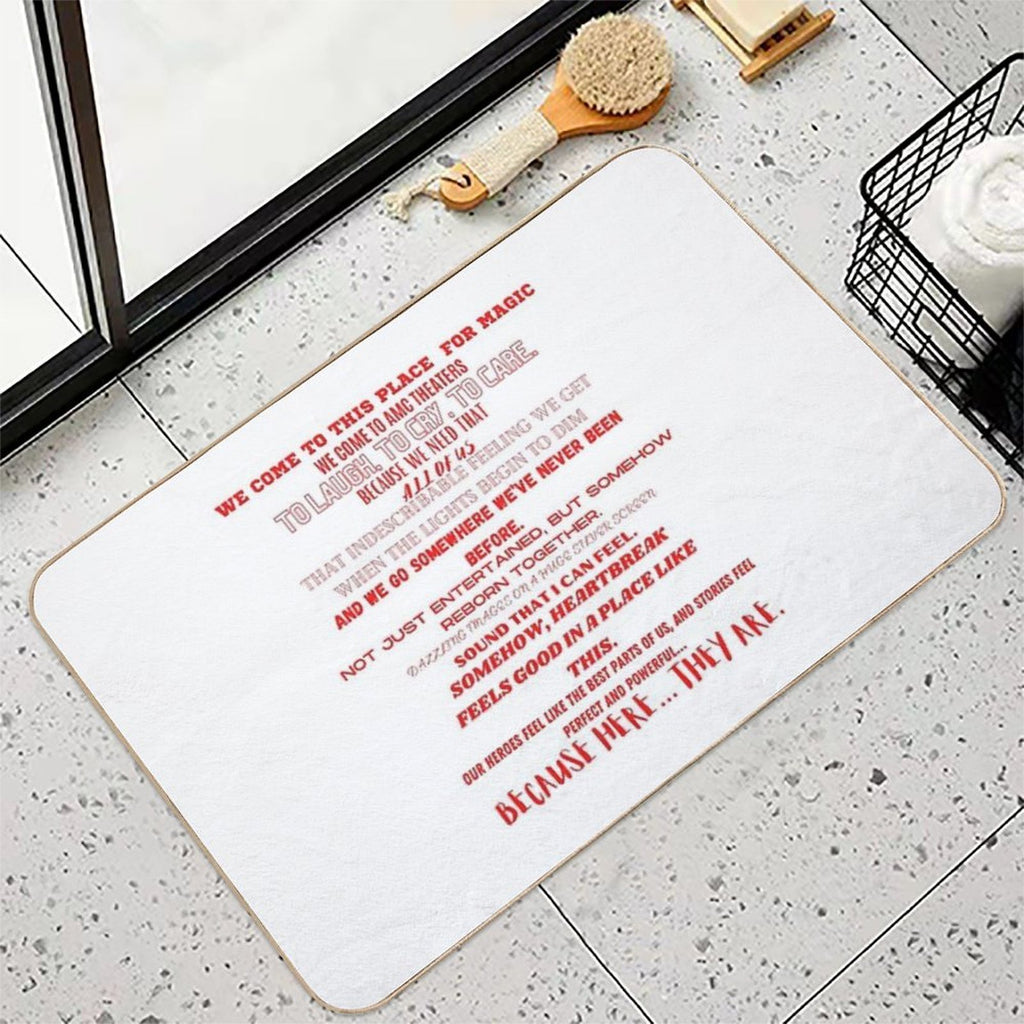 AMC Theaters Speech  Easy To Clean Bath Mat