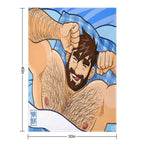 ADAM LIKES BEDTIME Quick-dry Throw Blanket