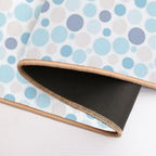 Abstract Circle Pattern - Blue And Grey  Dirt-Trapping Bath Mat