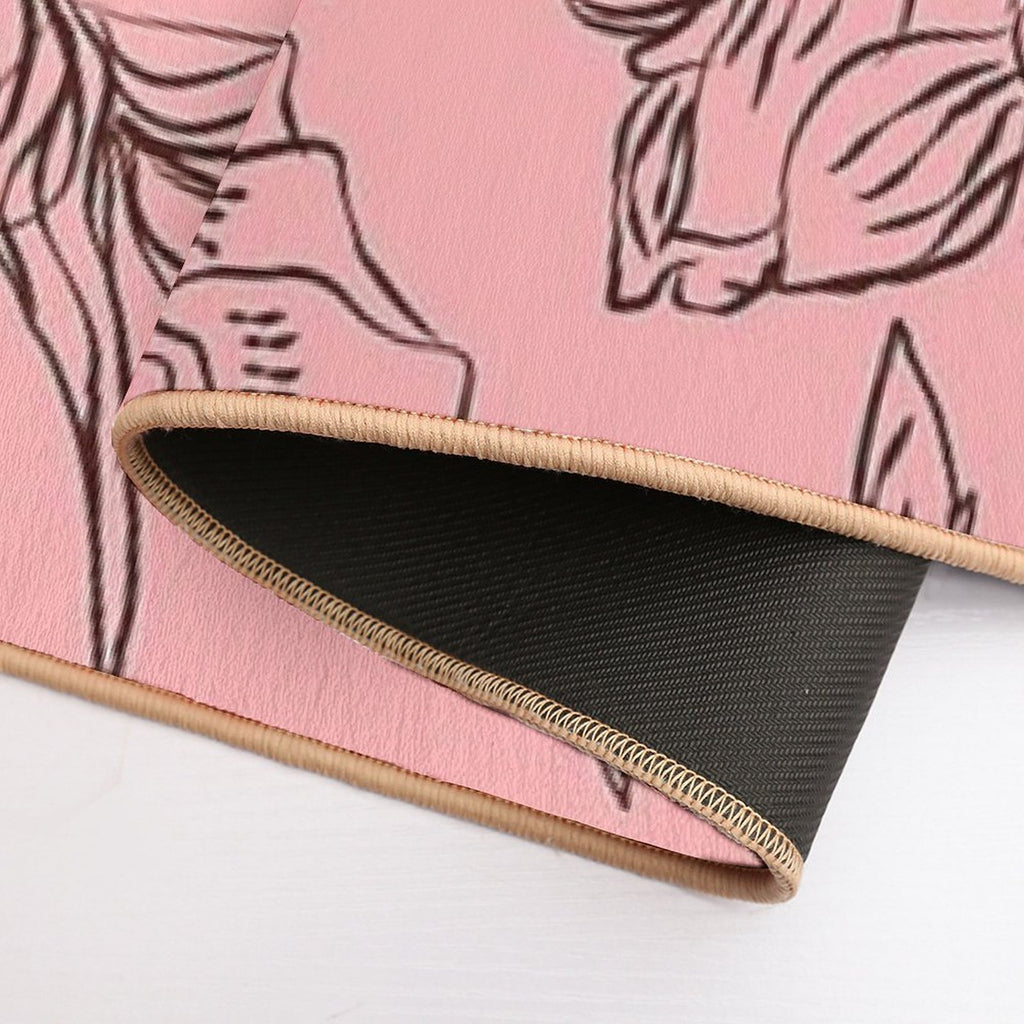 Roses on A Pink Background  Pet-Safe Bath Mat