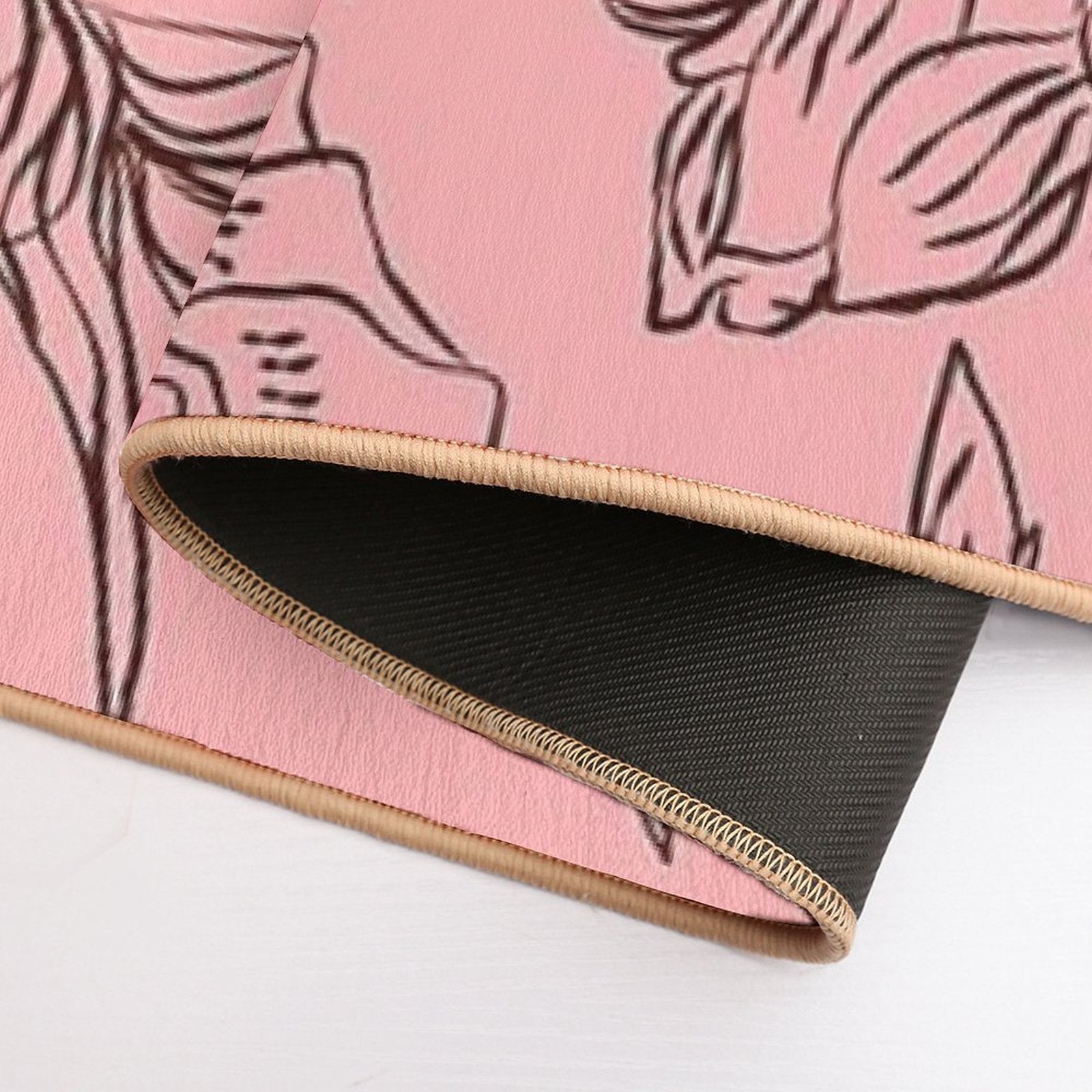 Roses on A Pink Background  Pet-Safe Bath Mat