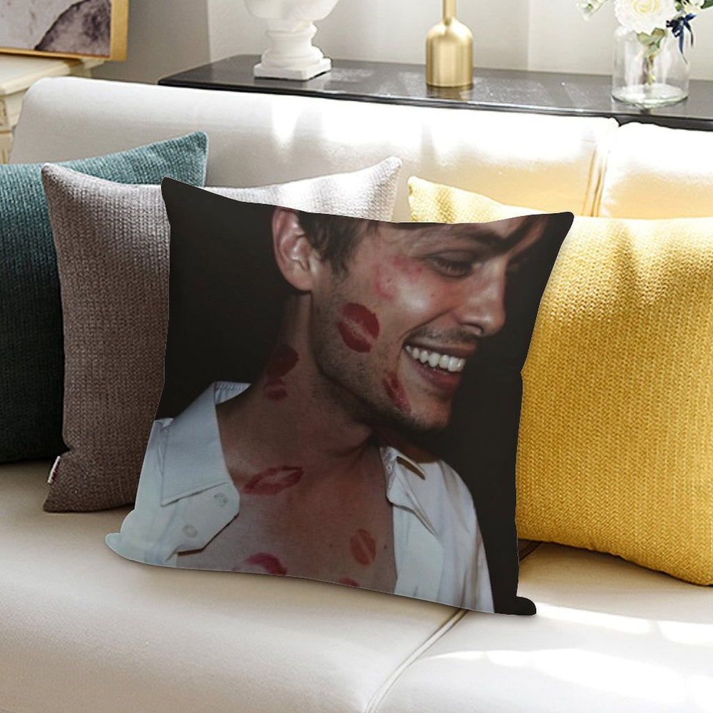 Matthew Gray Gubler Lipstick Stains Soft Skin-Friendly Throw Pillow