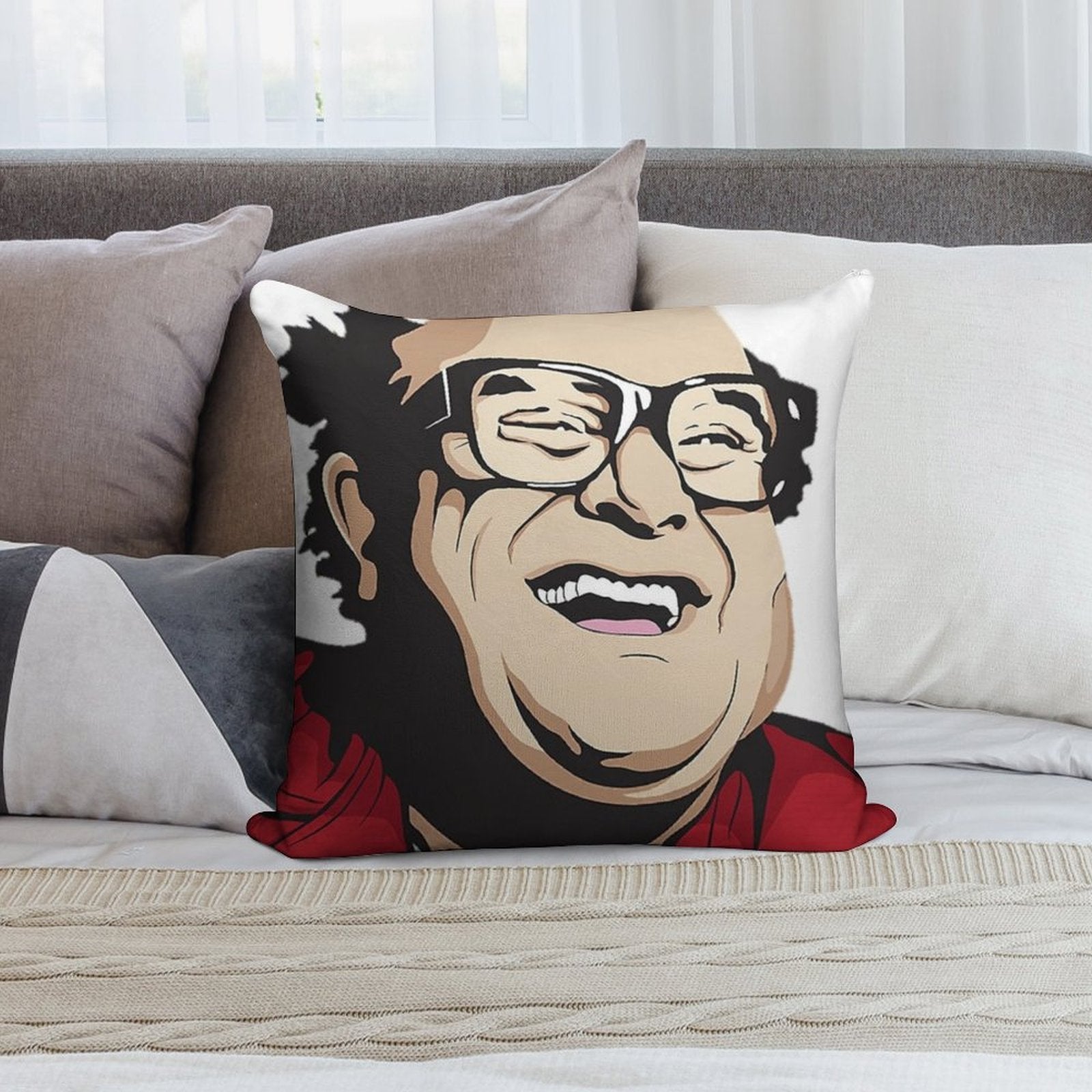 Danny Devito V2 Soft Home Decor Throw Pillow