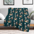 W Is for Wetland Bird, Wetland Bird  Zookeeper & Wildlife Art Design Eco-conscious Throw Blanket