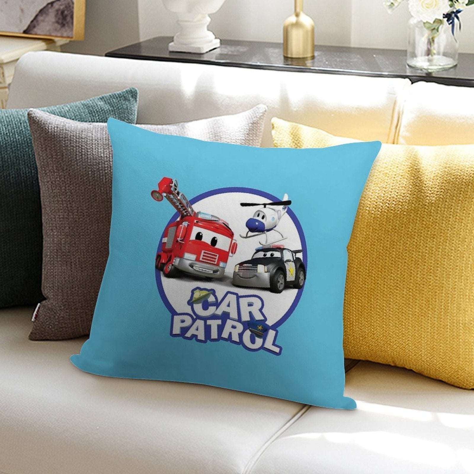 Car Patrol of Car City Soft Anti-Pilling Throw Pillow