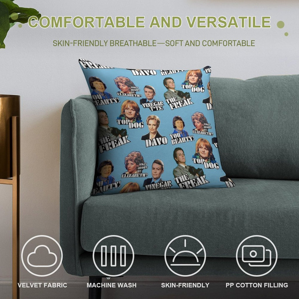 PRISONER CELL BLOCK H - Vintage Style Character Art - Cast Stars Soft Warmth Comfort Throw Pillow