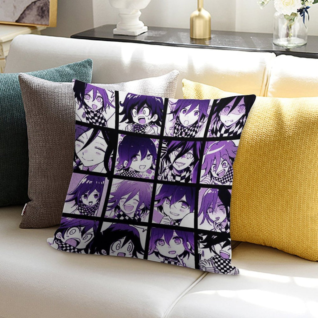 Kokichi Manga Collection (Colored) Soft Fade-Resistant Throw Pillow