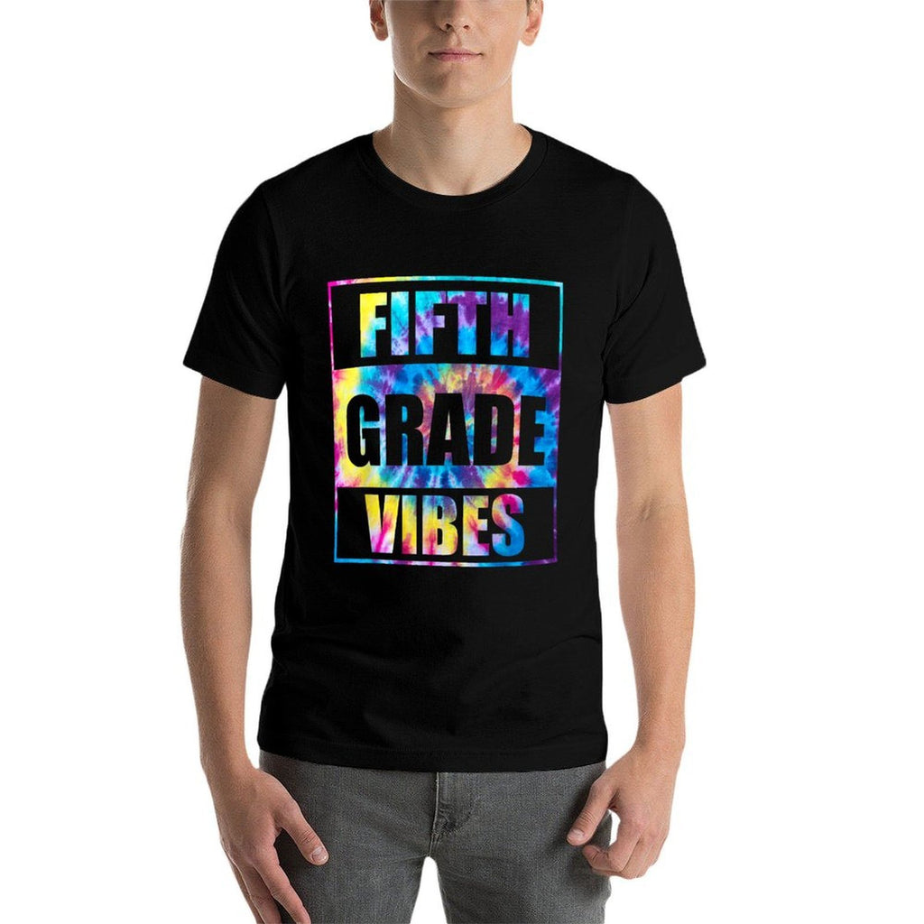 Back To School 5th Grade Vibes First Day Of School Teachers  Rolled Sleeves T-Shirt
