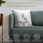 Lonely Mountain Soft Bedroom Essential Throw Pillow