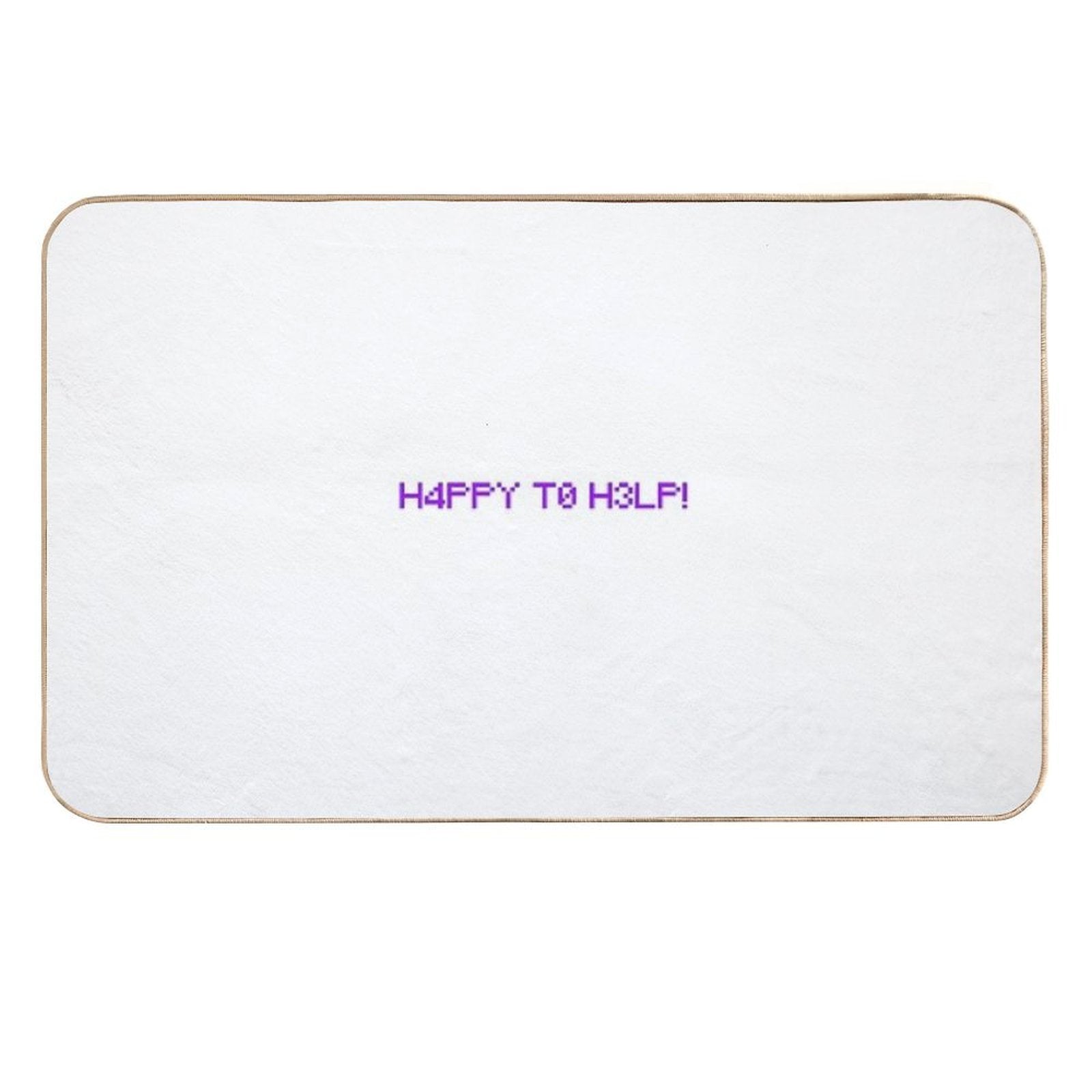 Happy to Help Helper_Pop Text  Slip-Resistant Bath Mat