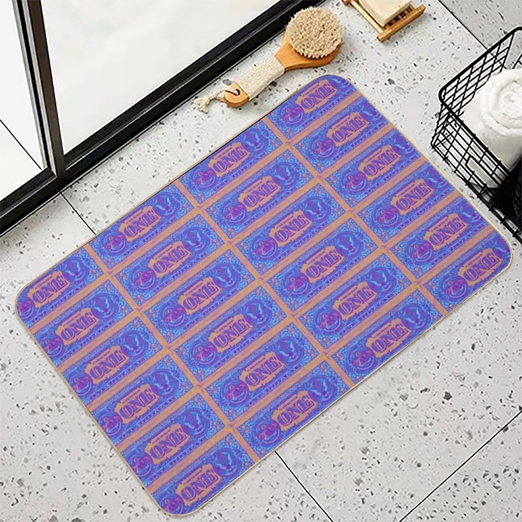 Psychedelic Dollar Bill Pattern  Slip-Resistant Bath Mat