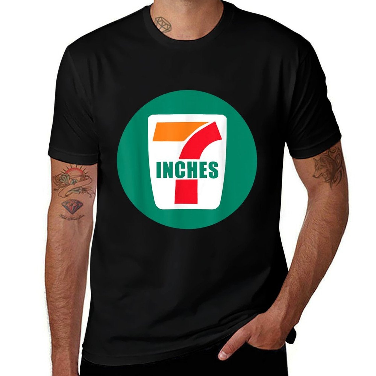 Funny 7 Inches Logo All Night Joke Meme Yeet Yolo  Lightweight T-Shirt