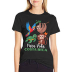 Parrot Sloth Turtle Vacation Tropical Pura Vida Costa Rica  Quick-drying T-Shirt