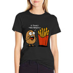 Is That You Bro Potato Funny French Fries Vegetable Meme  Oversized Silhouette T-Shirt