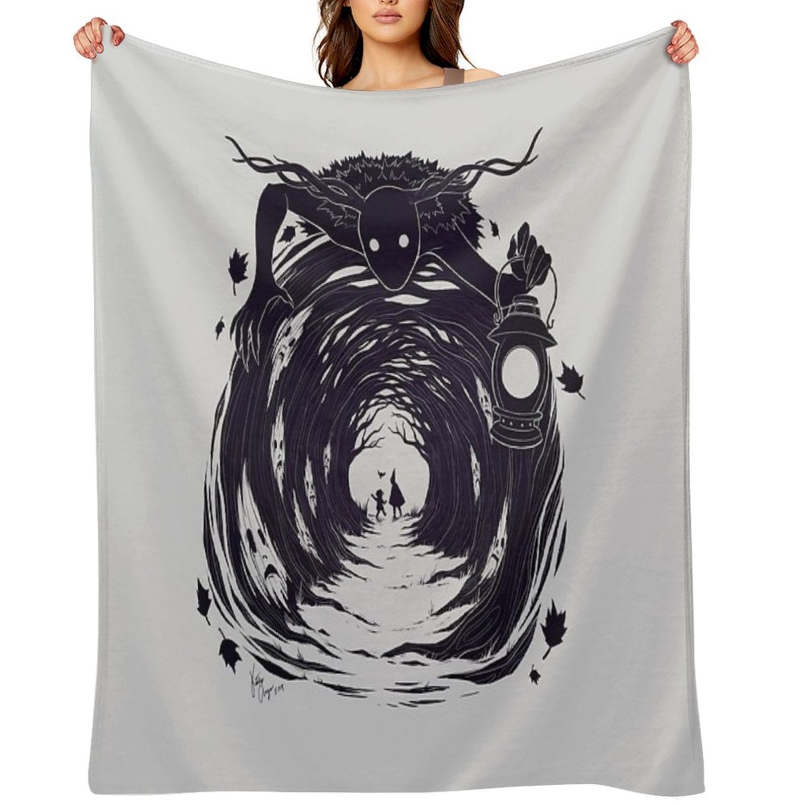 OtGW If You Go Into The Woods at Night... Plush Throw Blanket