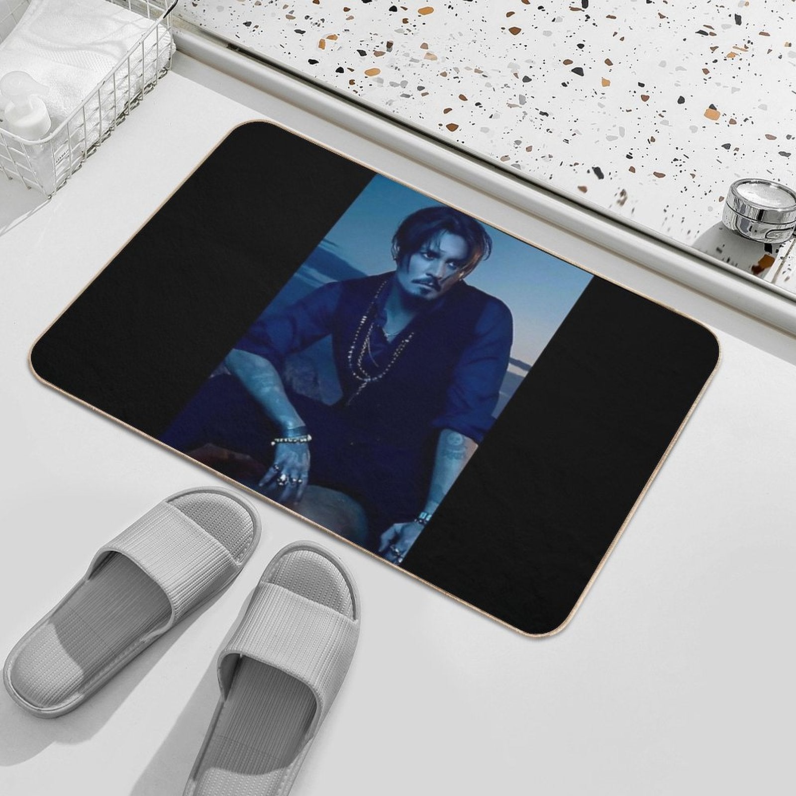 Johnny Depp Cool  Absorbent Bath Mat