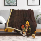 Vintage Edward Hopper Automat Wrinkle-free Throw Blanket