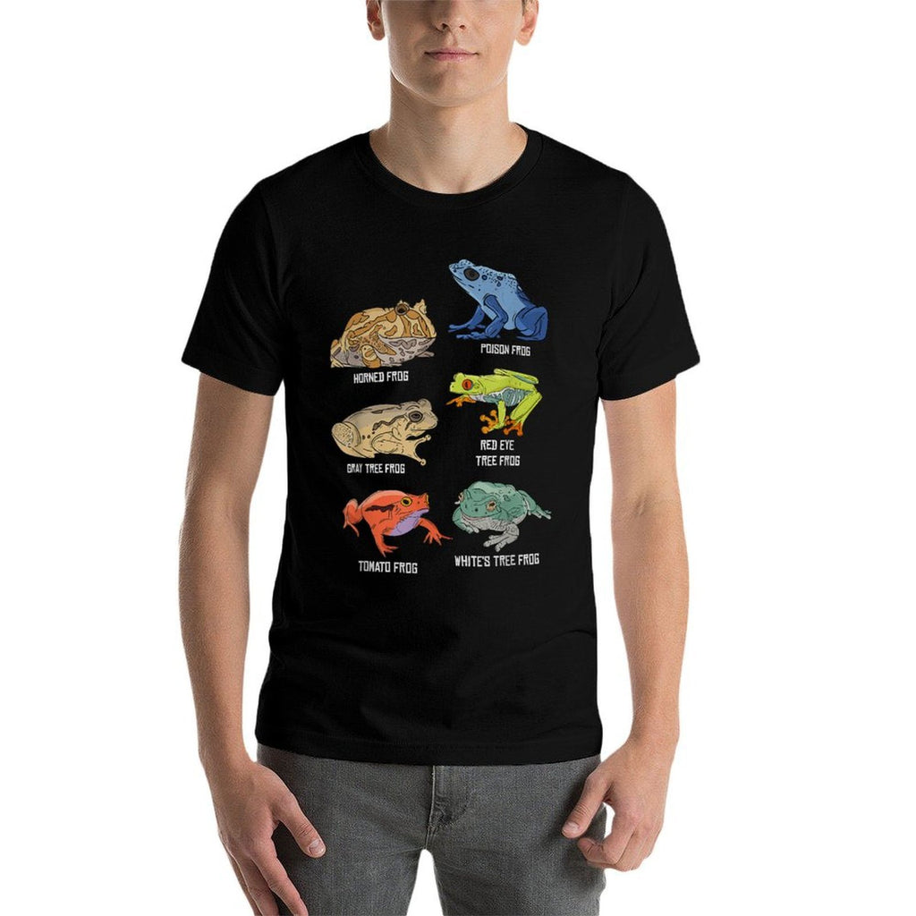 Types Of Frogs Lover Kids Frog Species Frogs  Summer-ready Fabric T-Shirt