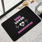 Dog Lover Bookkeeper Heartbeat  Absorbent Bath Mat
