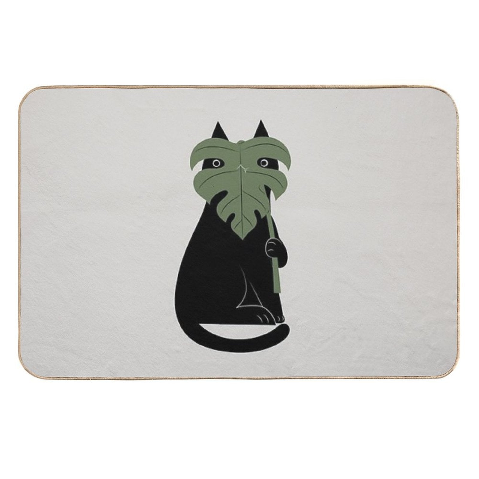 Cat And Plant 14 Monster-a  Slip-Resistant Bath Mat