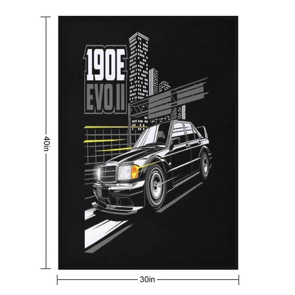 Mercedes Benz 190E AMG Evolution II Travel-friendly Throw Blanket