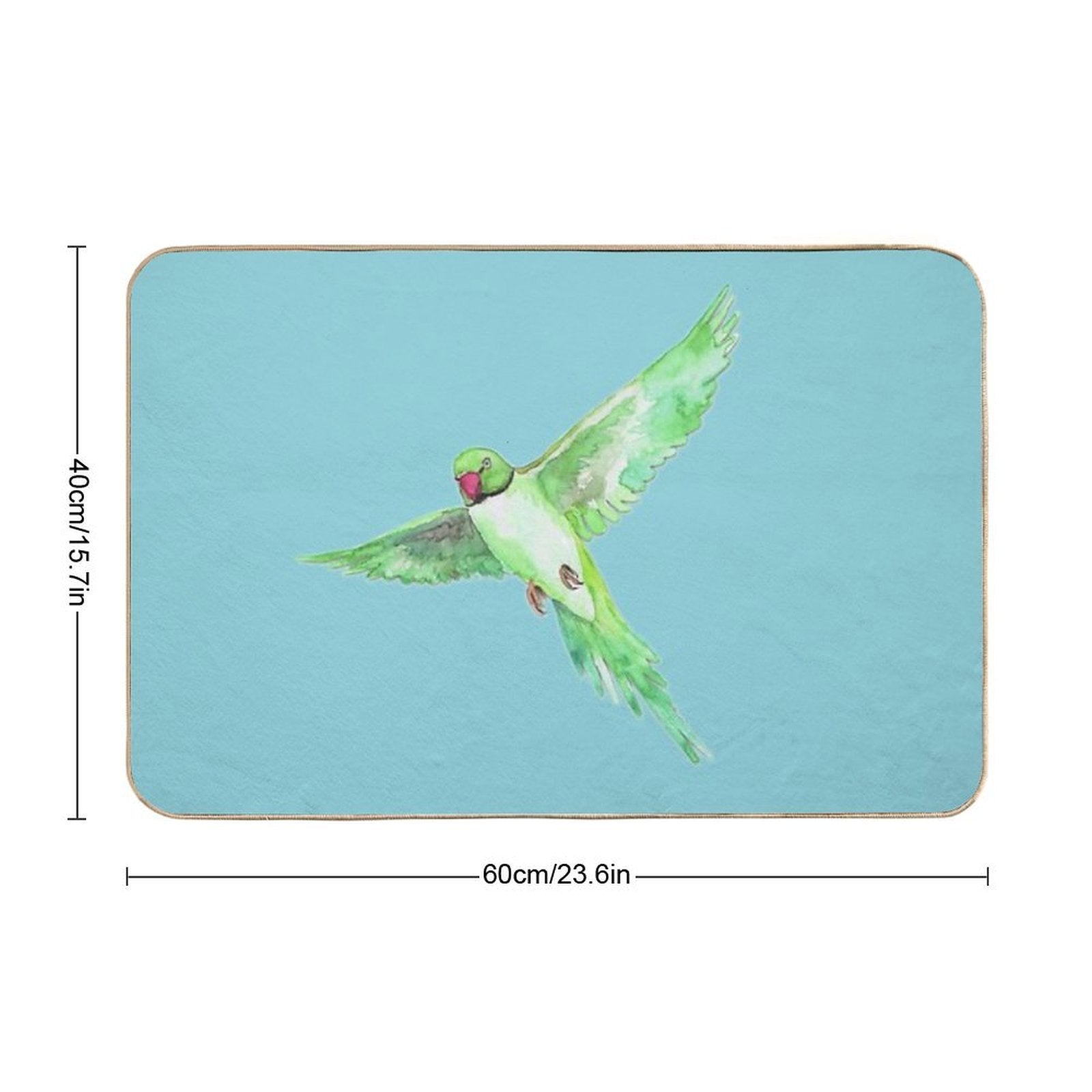 Indian Ringneck Parakeet  Versatile Bath Mat