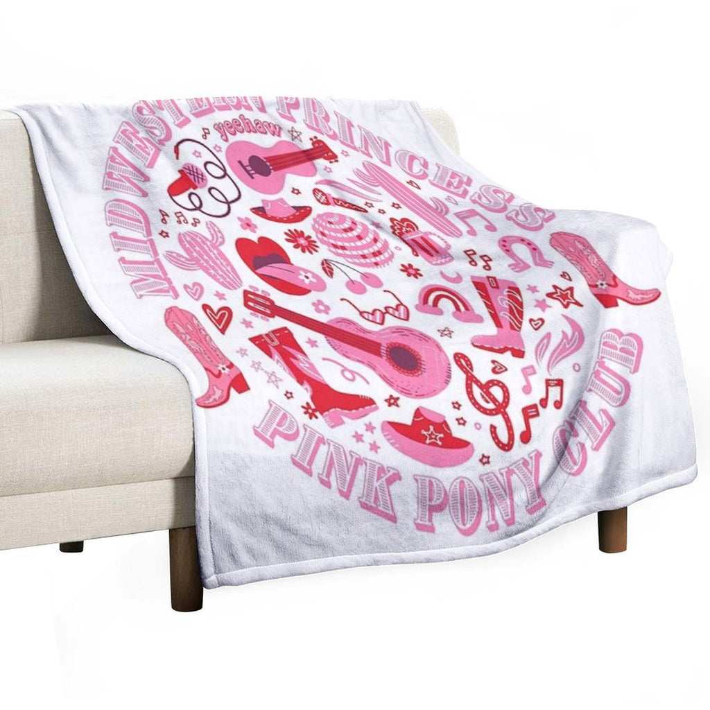 Pink Pony Club Chappell Roan Pink Design Sustainable Throw Blanket