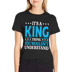 Its A King Thing Surname Funny Family Last Name King  Heathered Texture T-Shirt