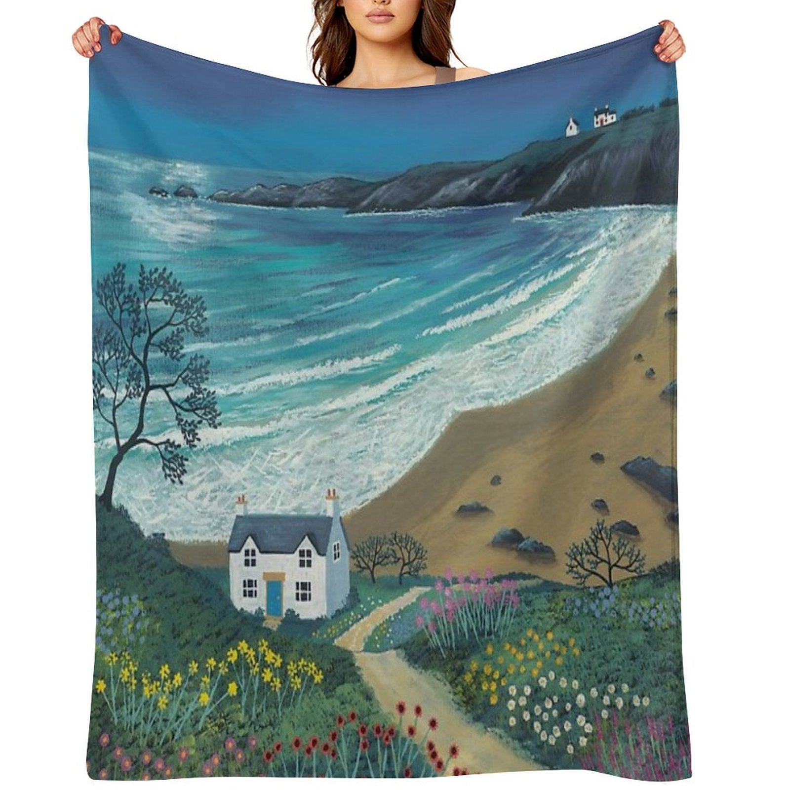 The Path to Moonlight Bay Versatility Throw Blanket