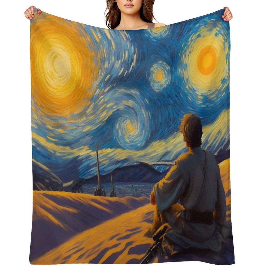 Starry Tatooine Quick-dry Throw Blanket